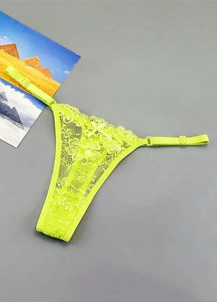 Adjustable Sexy Transparent Thong Panties Women 3PCS