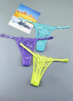 SkyBlue Purple BGree / L / 3pcs