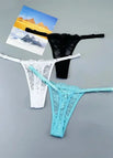 Black White SkyBlue / M / 3pcs