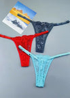 Gray Red SkyBlue / M / 3pcs