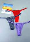 Red Gray Purple / L / 3pcs