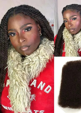 Afro Kinkys Bulk Human Hair-100% Human Hair for Mini Twist Braiding Dreadlock Loc Extensions Afro Kinky Curly Hair Bulk