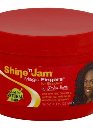 Ampro Shine n Jam Magic Fingers for Braiders, 8 oz Gel, Frizz Control, Female