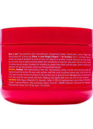 Ampro Shine n Jam Magic Fingers for Braiders, 8 oz Gel, Frizz Control, Female