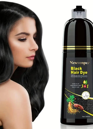 Black Hair Dye Shampoo – Natural, Instant & Long‑Lasting CESAR