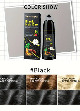 Black Hair Dye Shampoo – Natural, Instant & Long‑Lasting CESAR