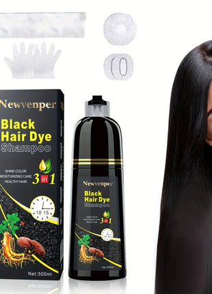 Black Hair Dye Shampoo – Natural, Instant & Long‑Lasting CESAR