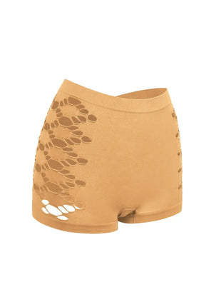 Cut Out Criss Cross Boyshorts Spandex Shorts Seamless Yoga Shorts Butt Lifting Shorts Burgundy Shorts Gym