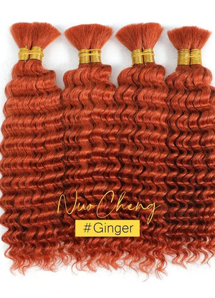 Deep Wave Curly Human Braiding Hair Bulk - 100g, Premium Quality for Boho Braids