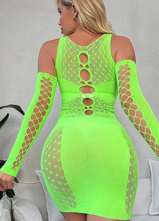 Exotic Dreams Sexy Fishnet Lingerie Nightdress Costume