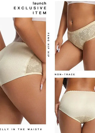 GUUDIA Sexy Lace & Cotton Mesh Butt Lifter Panties