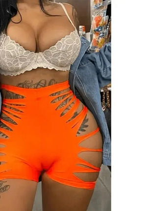 High-Waisted Hollow Out Shorts Fresh Style