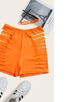 High-Waisted Hollow Out Shorts Fresh Style