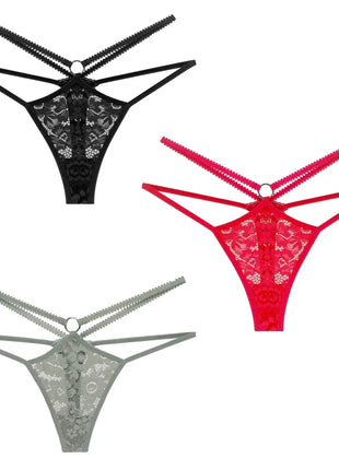 Lace Temptation Low Rise Breathable Thongs (3-Pack)