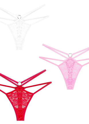 Lace Temptation Low Rise Breathable Thongs (3-Pack)