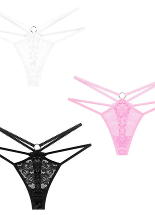 Lace Temptation Low Rise Breathable Thongs (3-Pack)