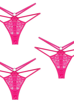 Lace Temptation Low Rise Breathable Thongs (3-Pack)