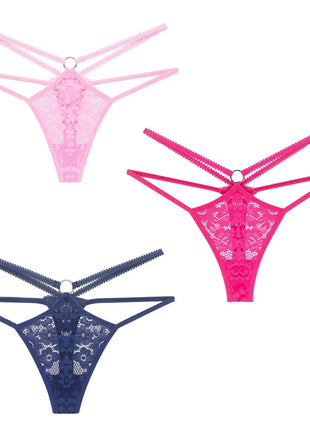 Lace Temptation Low Rise Breathable Thongs (3-Pack)
