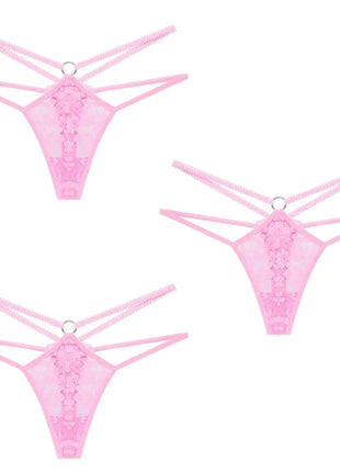 Lace Temptation Low Rise Breathable Thongs (3-Pack)