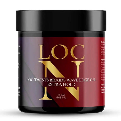 Loc N Twist Braids & Edge Control Gel – Extra Hold,16oz | For Locs, Twists, Braids, Cornrows, Wraps & Edges | Non-Greasy, Natural Ingredients, All Hair Types