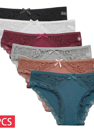 Low Rise Sexy Lace Panties for Women (5 PCS)