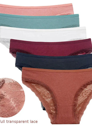 Low Rise Sexy Lace Panties for Women (5 PCS)
