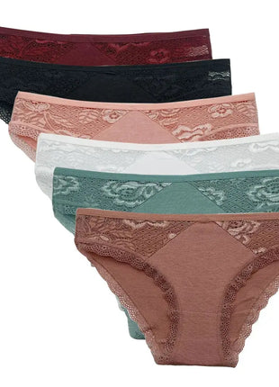 Low Rise Sexy Lace Panties for Women (5 PCS)