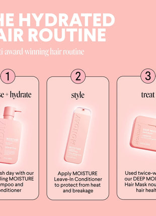 MONDAY Haircare Moisture Shampoo, Hydration Boost Dry Hair, Hyaluronic Acid Shea Butter 11.98 Fl Oz