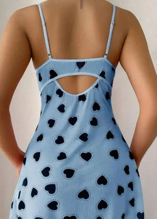 Nightgown Dress featuring a Heart Print