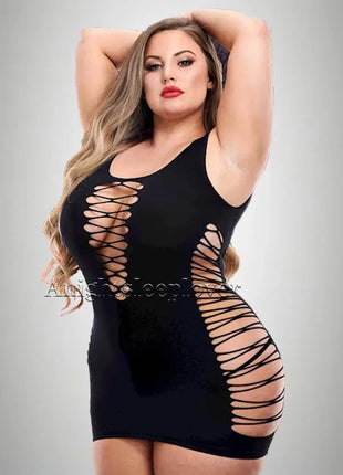 Sexy Fishnet Bodycon Dress – Bold