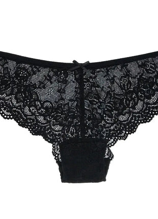 Sexy Full Lace Transparent Panties (3pcs)