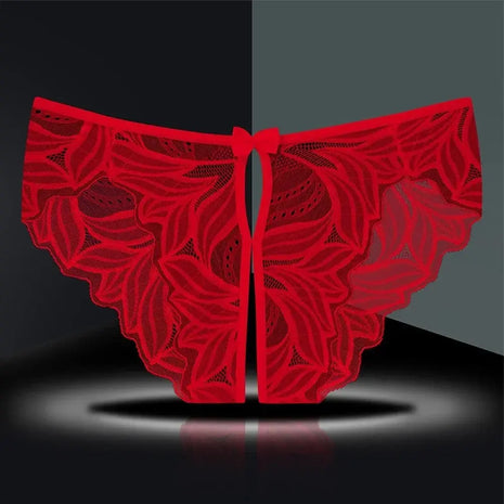 Sexy Low Rise Crotchless Lace Panties