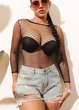 Sexy See-Through Mesh Dress for Beach