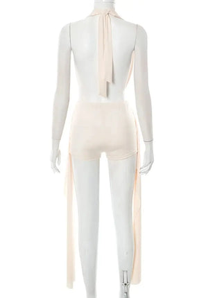 Sexy Two Piece Outfits for Women Club Night Stretchy Halter