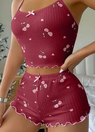 Sweet Heart Sexy Ribbed Pajama