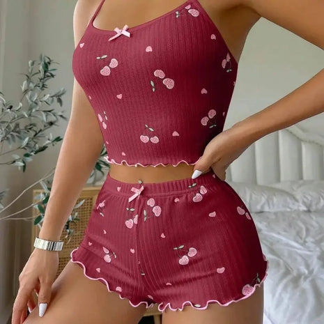 Sweet Heart Sexy Ribbed Pajama