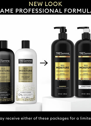 Tresemme Rich Moisture Shampoo and Conditioner, Rich Moisture, 28 oz, 2 Count