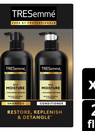 Tresemme Rich Moisture Shampoo and Conditioner, Rich Moisture, 28 oz, 2 Count