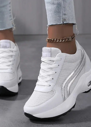 Women Air Cushion Sneakers Mesh White Running Sport Shoes