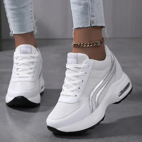 Women Air Cushion Sneakers Mesh White Running Sport Shoes