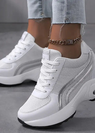 Women Air Cushion Sneakers Mesh White Running Sport Shoes