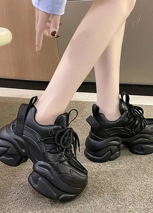 Women Chunky Leather Sneakers CESAR