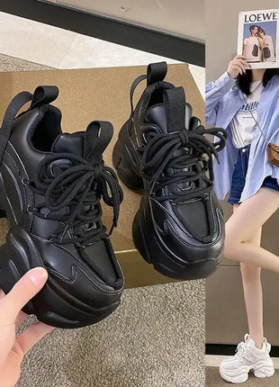 Women Chunky Leather Sneakers CESAR