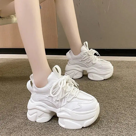 Women Chunky Leather Sneakers CESAR