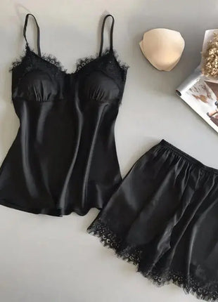 Women Pajama Suit Fashion V-Neck Lace Sexy Lingerie