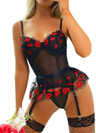 Women Sexy Lingerie Sexy Lingerie Set Cute Bra Lace Pajamas