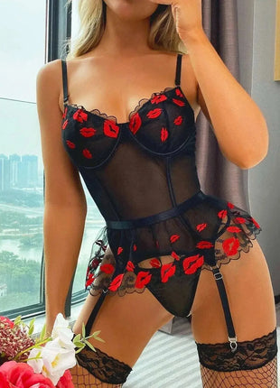 Women Sexy Lingerie Sexy Lingerie Set Cute Bra Lace Pajamas
