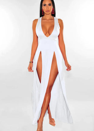 Women's Sexy Deep V-neck Dress Fashion Clubwear Party Casual Dresses