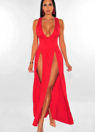 Women's Sexy Deep V-neck Dress Fashion Clubwear Party Casual Dresses