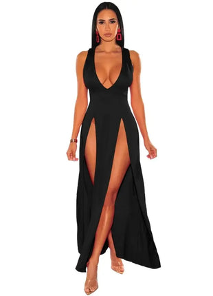 Women's Sexy Deep V-neck Dress Fashion Clubwear Party Casual Dresses